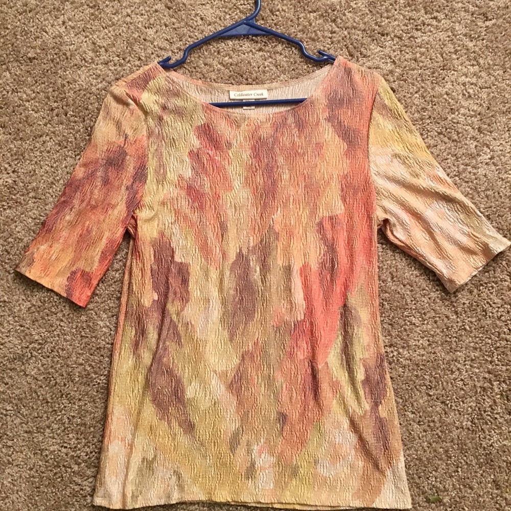 COLDWATER CREEK Top Crepe Size Med (10-12) U.S.A.